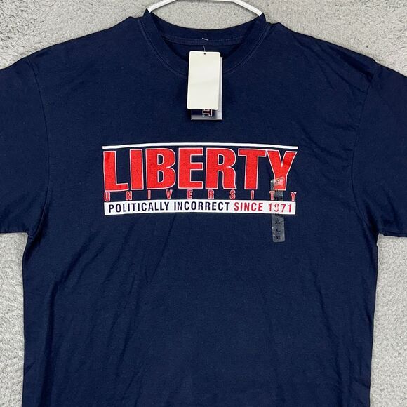 Liberty University T-Shirt Adult XL Dark Navy Short Sleeve Tee Mens JanSport NEW